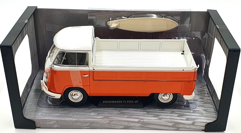 Solido 1/18 Scale S1806701 Volkswagen VW T1 Pick Up 1950 - Orange/White