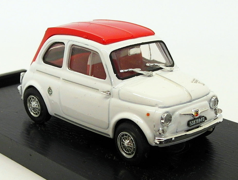 Brumm 1/43 Scale Model Car R407 - 1964 Fiat 595SS Abarth - Red/White
