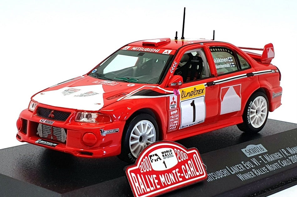 Skid 1/43 Scale SKW016 - Mitsubishi Lancer Evo VI - 1st Monte Carlo Rally 2000