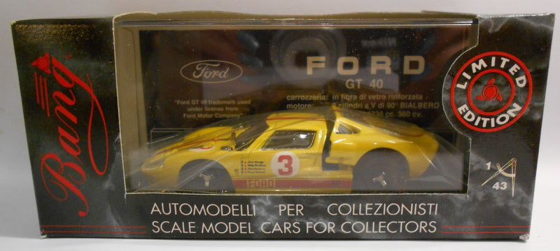 Bang 1/43 Scale Metal Model - PR507 FORD GT 40 LE CASTELLET DUEX T.D HORLOGE