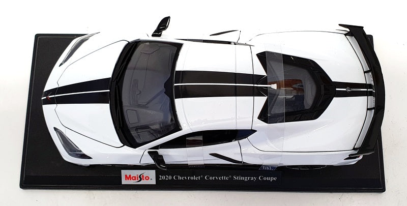 Maisto 1/18 Scale 46629 - 2020 Chevrolet Stringray Coupe - White