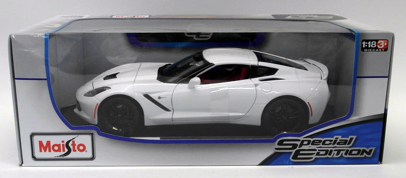 Maisto 1/18 Scale Diecast - 46629 2014 Corvette Stingray Z51 White