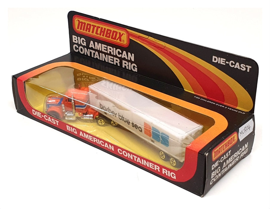 Matchbox MCR04 - Big American Container Rig Truck - Barber Blue Sea