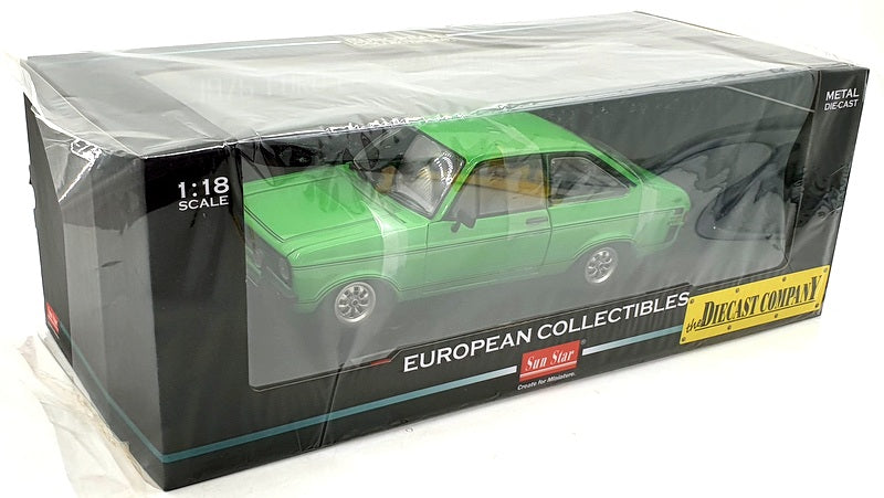 Sunstar 1/18 Scale Diecast 4619R - Ford Escort MKII Sport - Green