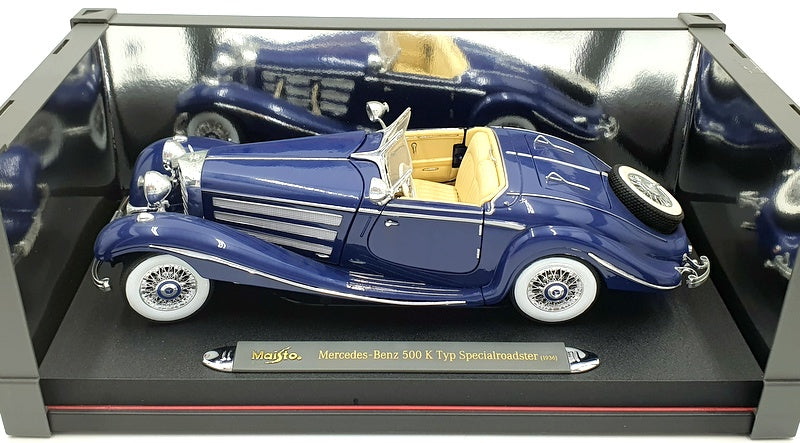 Maisto 1/18 Scale 36862 - 1936 Mercedes Benz 500 K-Type Roadster - Blue