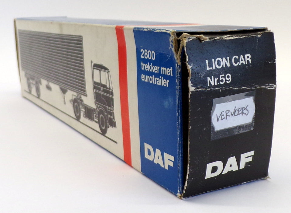 Lion Toys 1/50 Scale Truck No.59 - DAF 2800 Trekker Eurotrailer - Vervoers