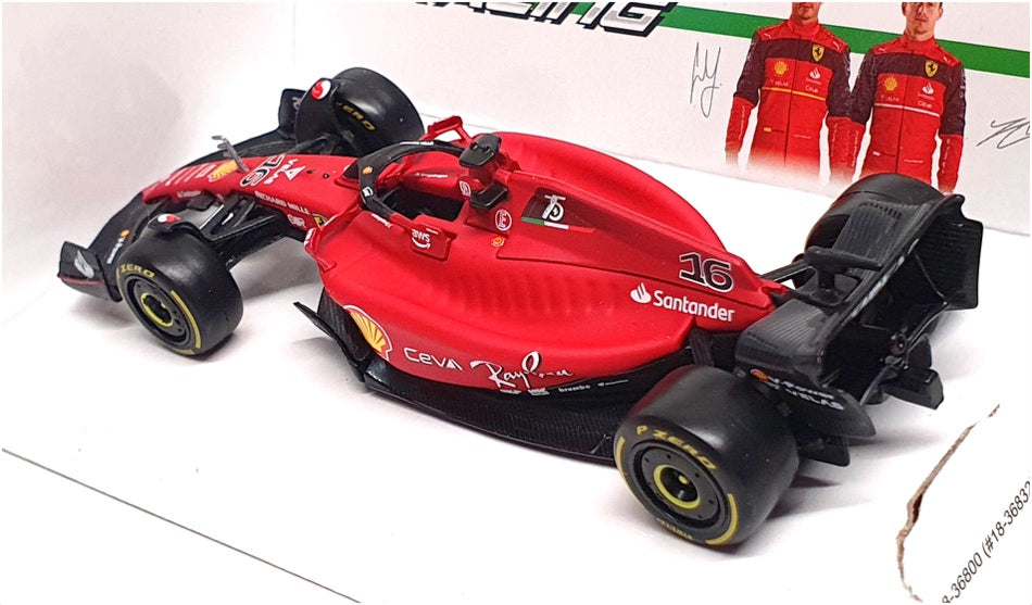 Burago 1/43 Scale 18-36832 - F1 Ferrari F1-75 2022 #16 C.Leclerc