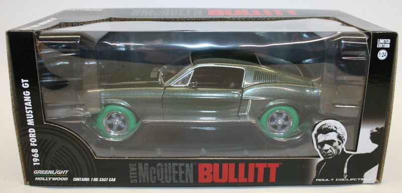 Greenlight 1/24 84041GW Steve McQueen 1968 Ford Mustang GT Bullitt Chase Car