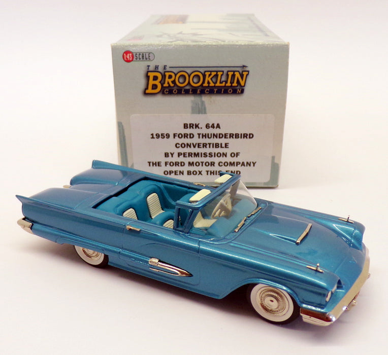 Brooklin Models 1/43 Scale BRK64A 002 - 1959 Ford Thunderbird - Met Blue