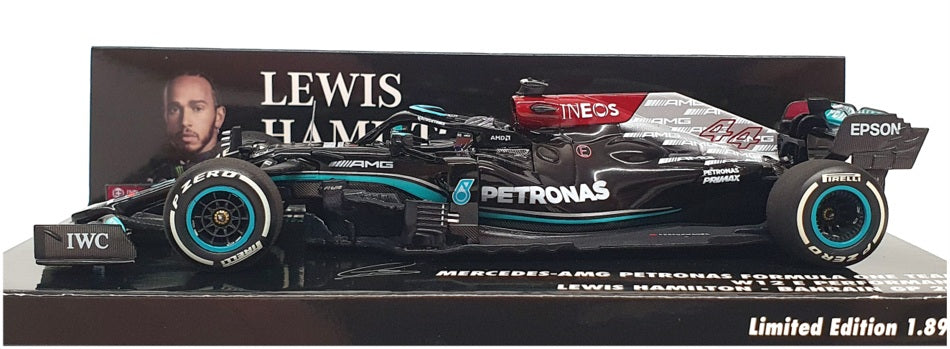 Minichamps 1/43 Scale 410 210144 - F1 Mercedes-AMG W12 Bahrain GP 2021 Hamilton
