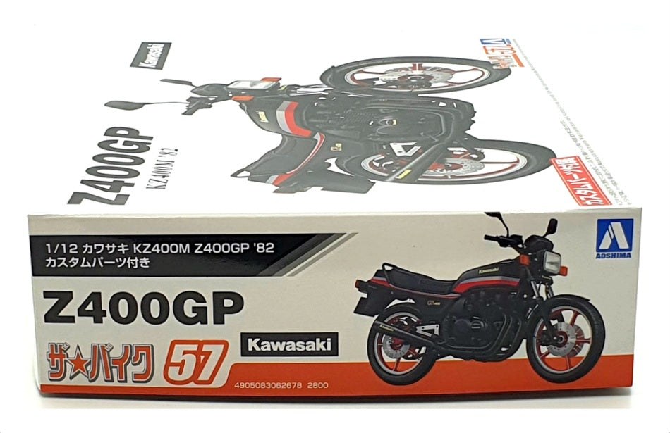 Aoshima 1/12 Scale Unbuilt Kit 062678 - 1982 Kawasaki Z400GP Motorbike