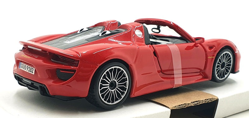 Burago 1/24 Scale Diecast #18-21076 - Porsche 918 Spyder - Red