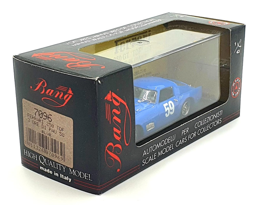 Bang 1/43 Scale 7096 - Ferrari 250 GT 1958 Tour De France - #59 Blue