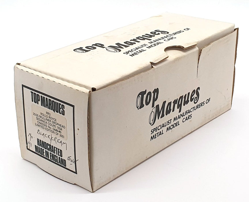 Top Marques 1/43 Scale RR3 - 1934 Rolls Royce 20/25 Mulliner D/H Sedanca Coupe