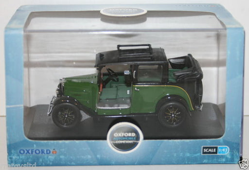 OXFORD 1/43 AT005 AUSTIN LOW LOADER TAXI ROOF DOWN GREEN / BLACK