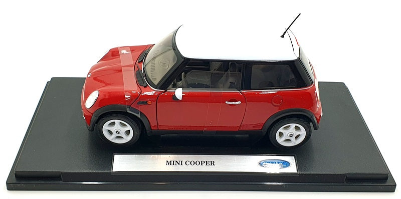 Welly 1/18 scale Diecast - 19851W - Mini Cooper - Red/White