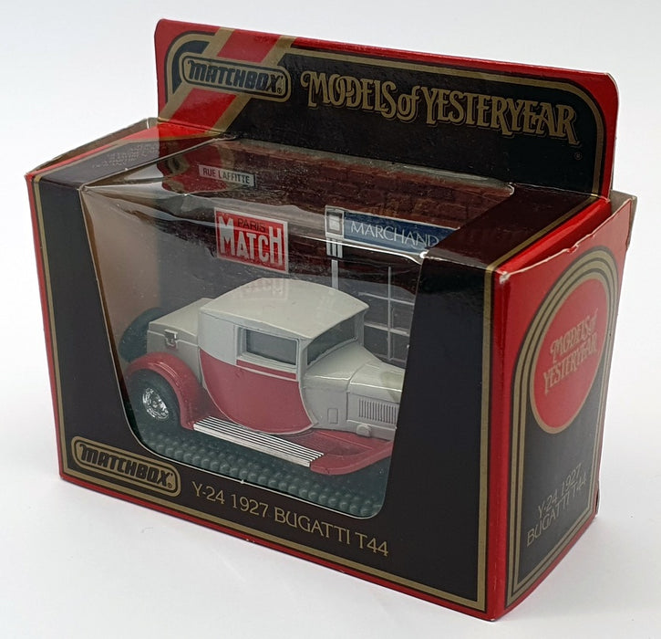 Matchbox Appx 10cm Long Diecast Y-24 - 1927 Bugatti T44 - Red/Grey