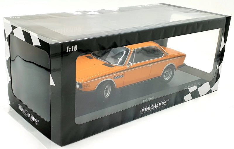 Minichamps 1/18 Scale Diecast 155 028131 - BMW 3.0 CSL 1971 - Orange