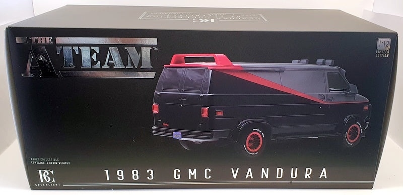 Greenlight 1/12 Scale Model Car 12101 - 1983 GMC Vandura A Team