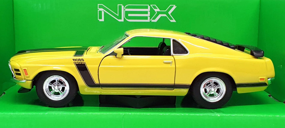 Welly NEX 1/24 Scale 22088W - 1970 Ford Mustang Boss 302 - Yellow