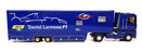 Eligor 1/43 Scale 5421 - Renault F1 Transporter Truck Tourtel Larrousse - Blue