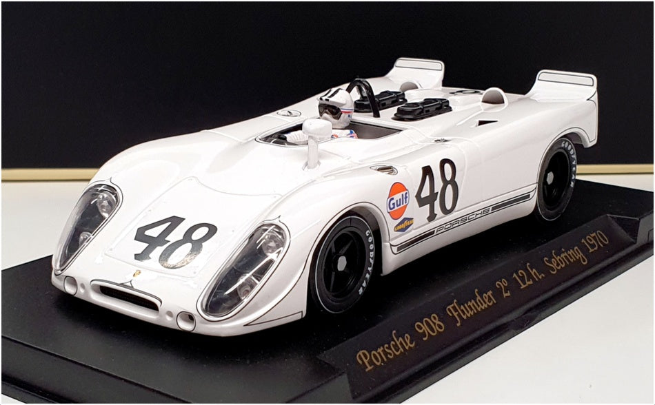 Fly 1/32 Scale Slot Car SM1 - Porsche 908 Flunder #48 12h Sebring 1970 - White