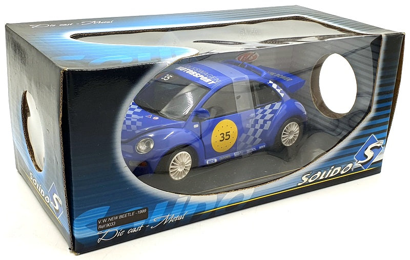 Solido 1/18 Scale Diecast 9033 - V.W New Beetle #35 - Blue