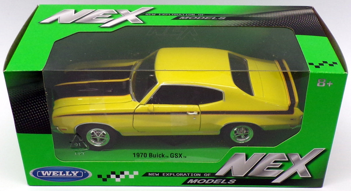 Welly 1/24 Scale Model Car 22433W - 1970 Buick GSX - Yellow