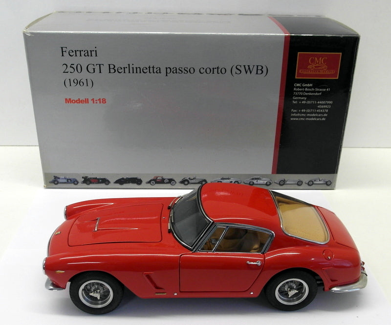 CMC 1/18 Scale M-046 - 1961 Ferrari 250 GT Berlinetta Passo Corto SWB - Red