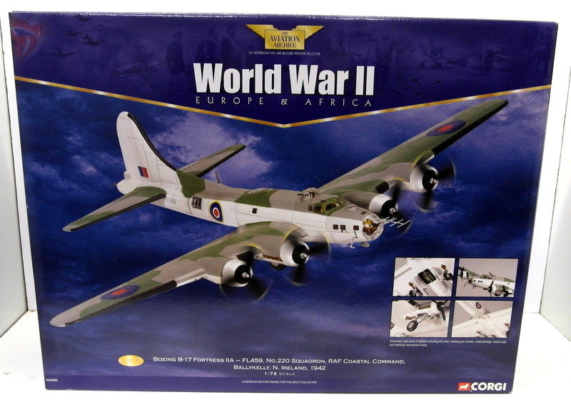 Corgi 1/72 AA33303 Boeing B-17 Fortress IIA FL459 220Sqn N.I 1942 Model Plane