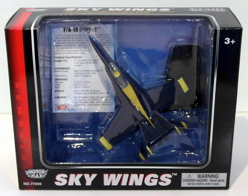 Motormax Skywings 1/100 Scale 77006 - F/A-1B Hornet With Display Stand