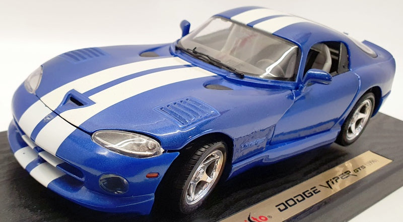 Maisto 1/18 Scale Model Car 31832 - 1996 Dodge Viper GTS - Blue