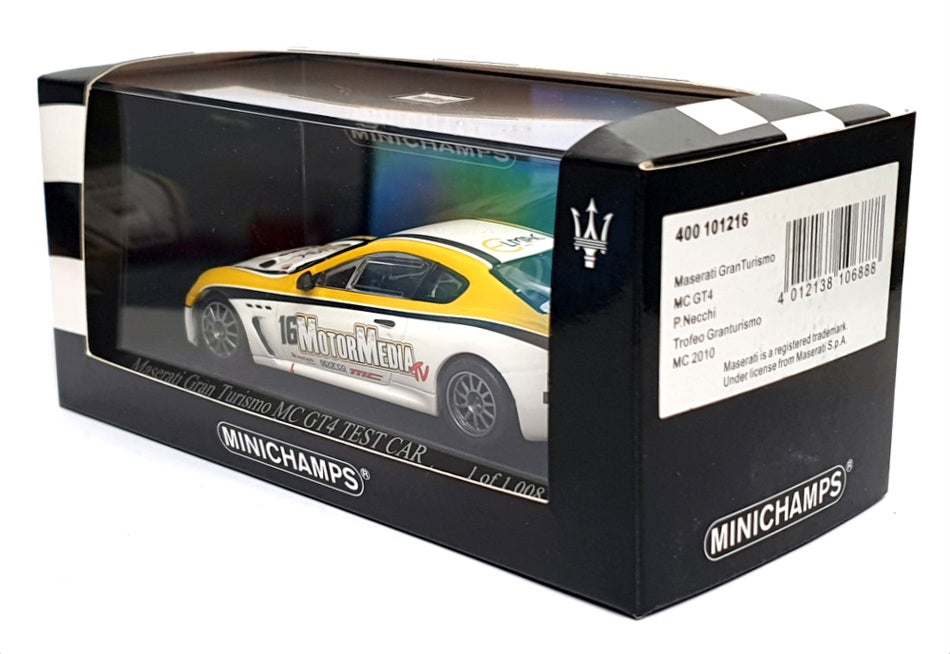Minichamps 1/43 Scale 400 101216 - Maserati Gran Turismo MC GT4 Test Car 2010