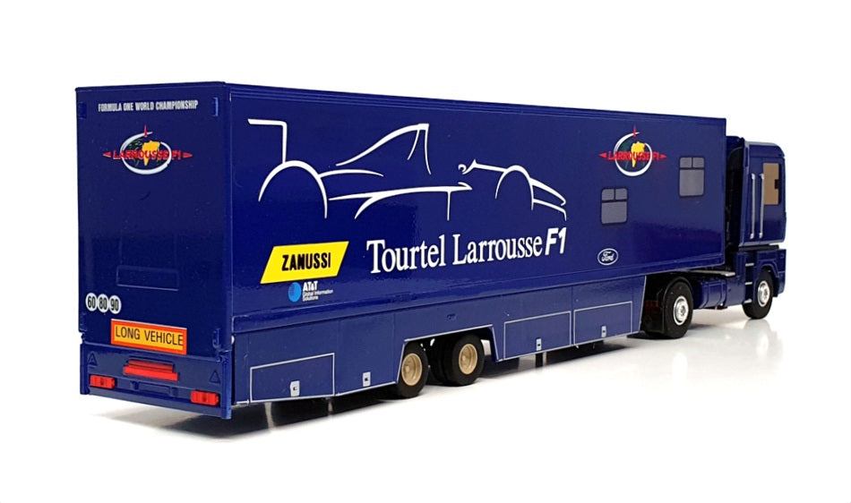 Eligor 1/43 Scale 5421 - Renault F1 Transporter Truck Tourtel Larrousse - Blue