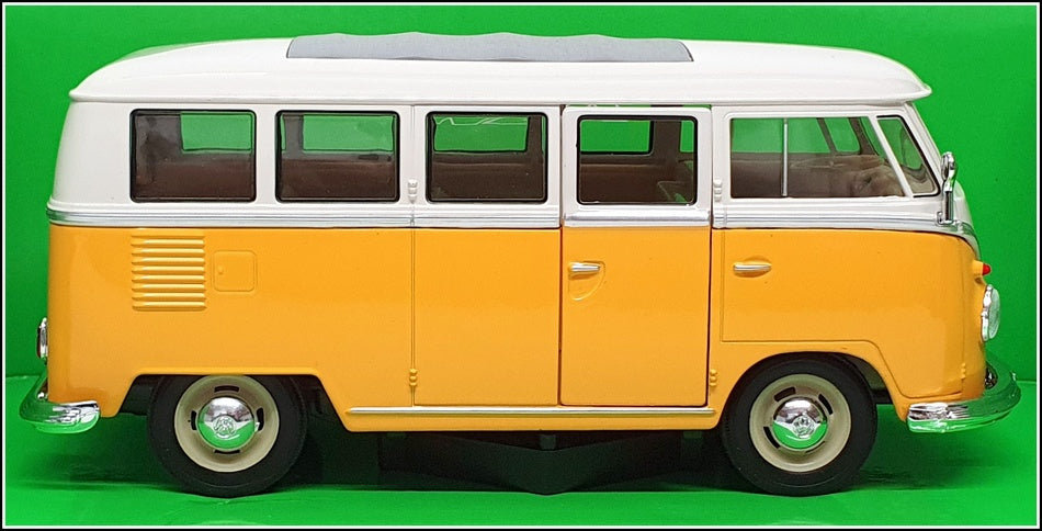 Welly NEX 1/24 Scale 22095W - 1963 Volkswagen T1 Bus - Yellow