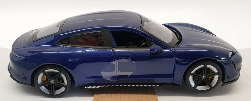Burago 1/24 Scale Diecast #18-21098 - Porsche Taycan Turbo S - Blue