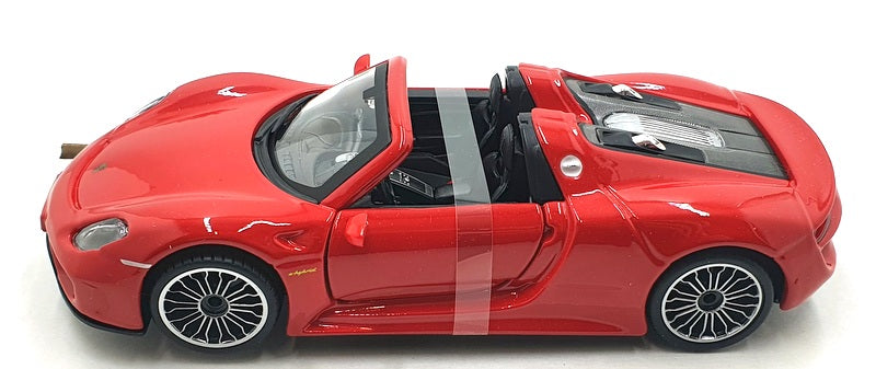 Burago 1/24 Scale Diecast #18-21076 - Porsche 918 Spyder - Red