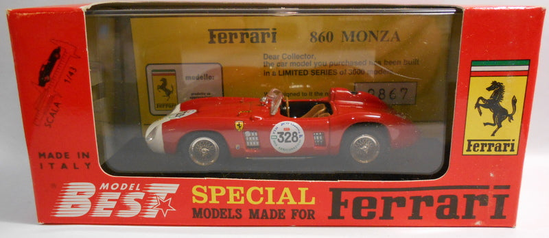 Best 1/43 Scale Metal Model - PR06 FERRARI 860 MONZA MILLE MIGLIA 1992