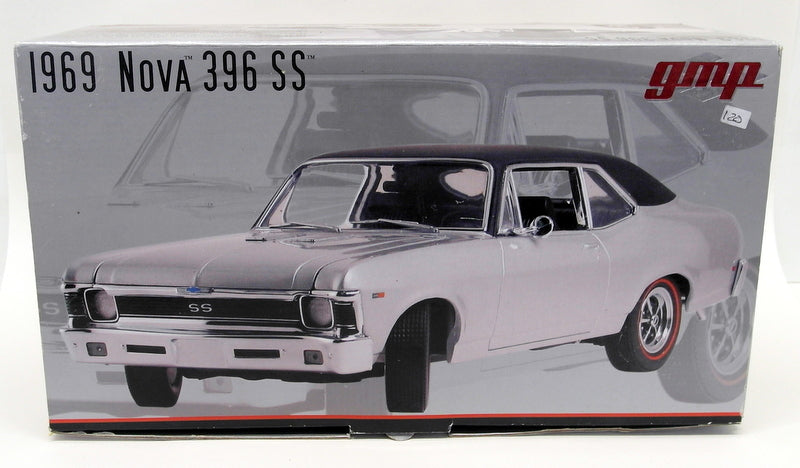 GMP 1/18 Scale Diecast - 8029 1969 Chevrolet Nova 396 SS Silver