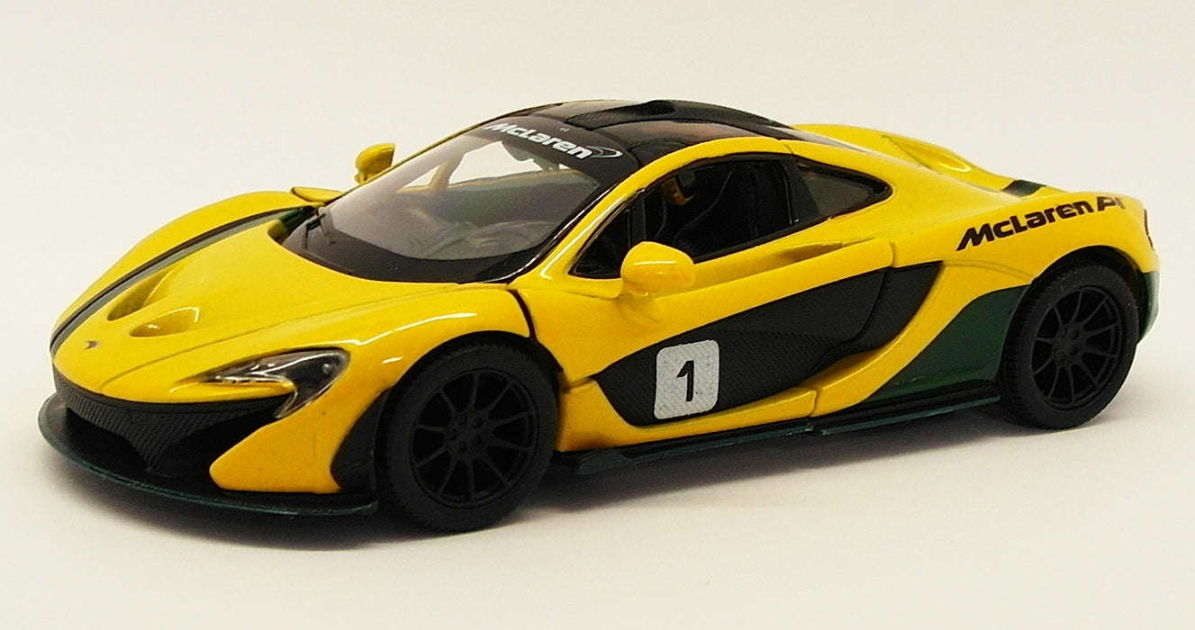 McLaren P1 - Yellow - Kinsmart Pull Back & Go Metal Model Car