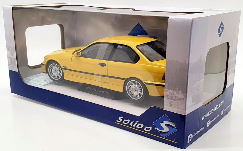 Solido 1/18 Scale Model Car S1803902 - 1994 BMW M3 E36 Coupe - Dakar Yellow