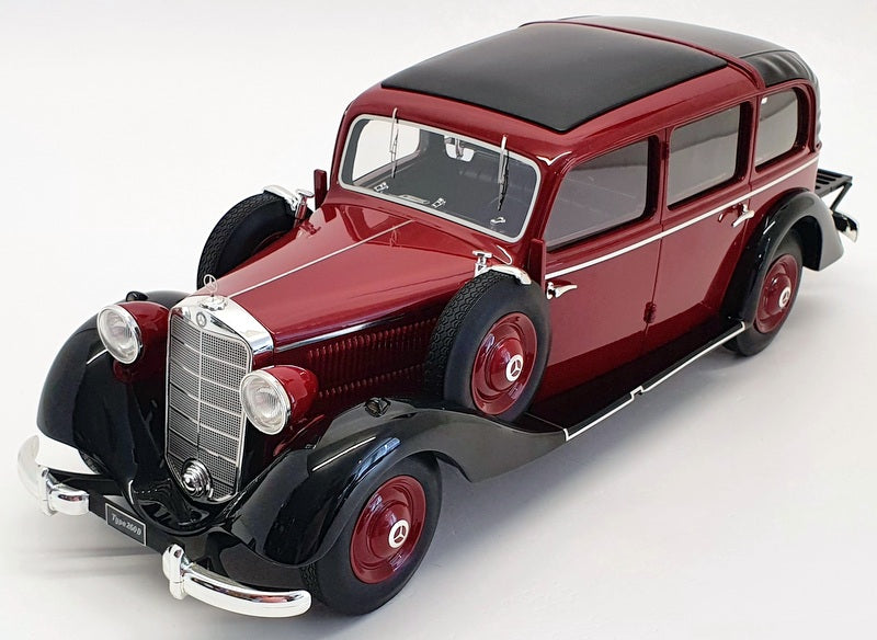 Triple 9 1/18 Scale 1800102 - 1936 Mercedes Benz 260D Pullman Landualet - Red