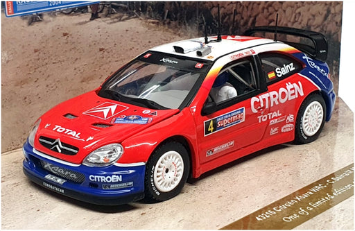 Vitesse 1/43 Scale 43216 - Citroen Xsara WRC #4 Rally Sardinia 2004 - Red/White