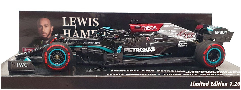 Minichamps 1/43 Scale 410 210444 - F1 Mercedes-AMG W12 Spanish GP 2021 Hamilton