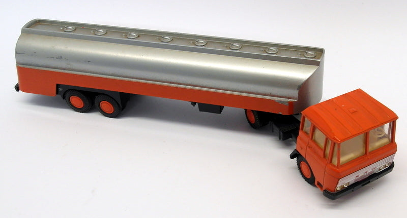 Lion Car 1/50 Scale - Jim019 DAF Truck cab & Tanker Orange / Silver