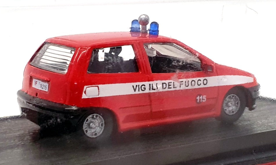 Del Prado 1/43 Scale DP2321A - 1995 Fiat Punto Vigili Del Fuoco - Red/White