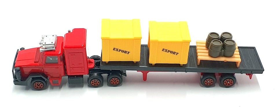 Corgi 1/64 Scale 121221A - Leyland Scammell Truck & Flatbed Trailer - Red/Black