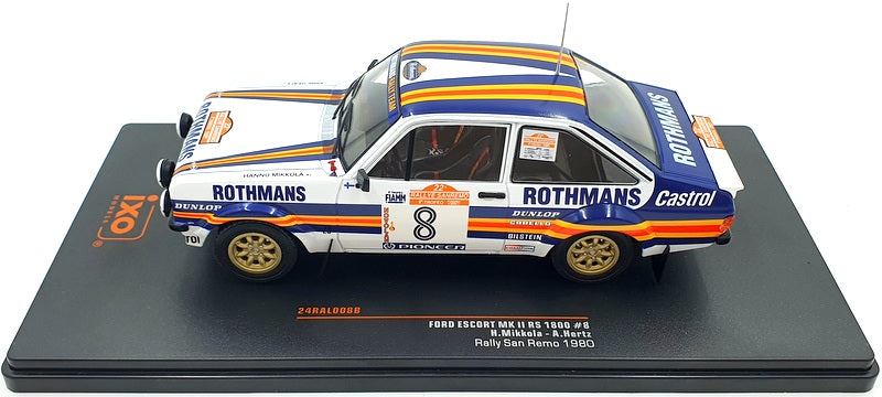 Ixo 1/24 Scale 24RAL008B - Ford Escort MK II RS1800 #8 San Remo 1980 H.Mikkola