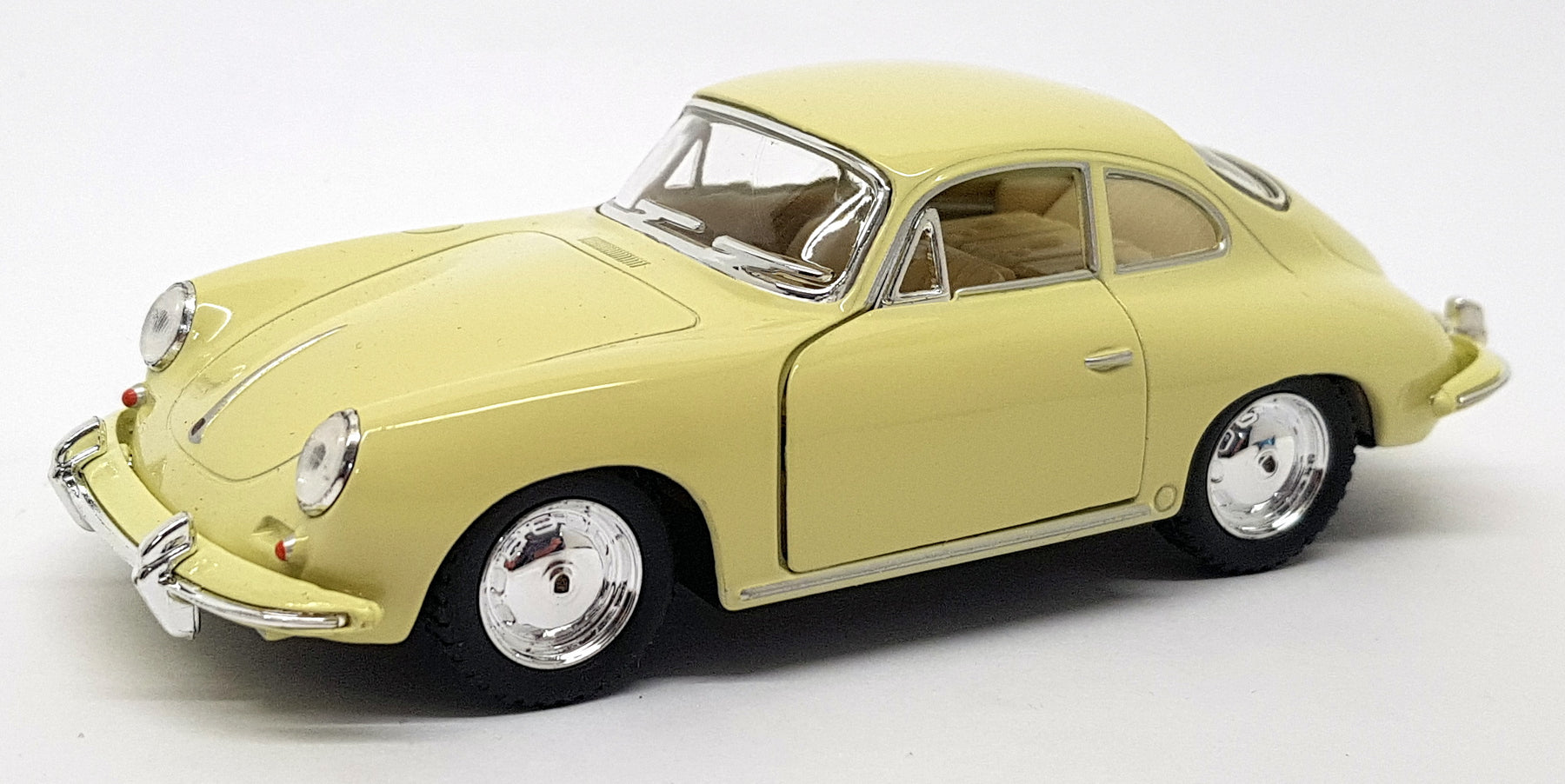 Porsche 356B Carrera 2 - Cream - Kinsmart Pull Back & Go Car