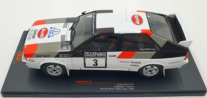 IXO Models 1/18 Scale 18RMC094A - Audi Quattro #3 1000 Lakes 1982 Mikkola